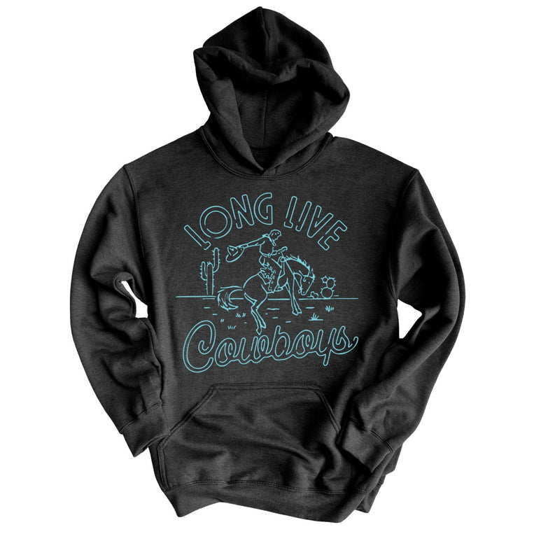 Long Live Cowboys Graphic Hoodie - Charcoal Heather
