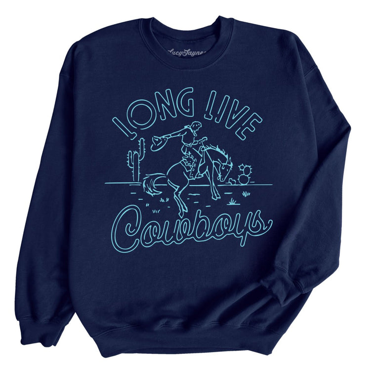 Long Live Cowboys Graphic Sweatshirt - Navy