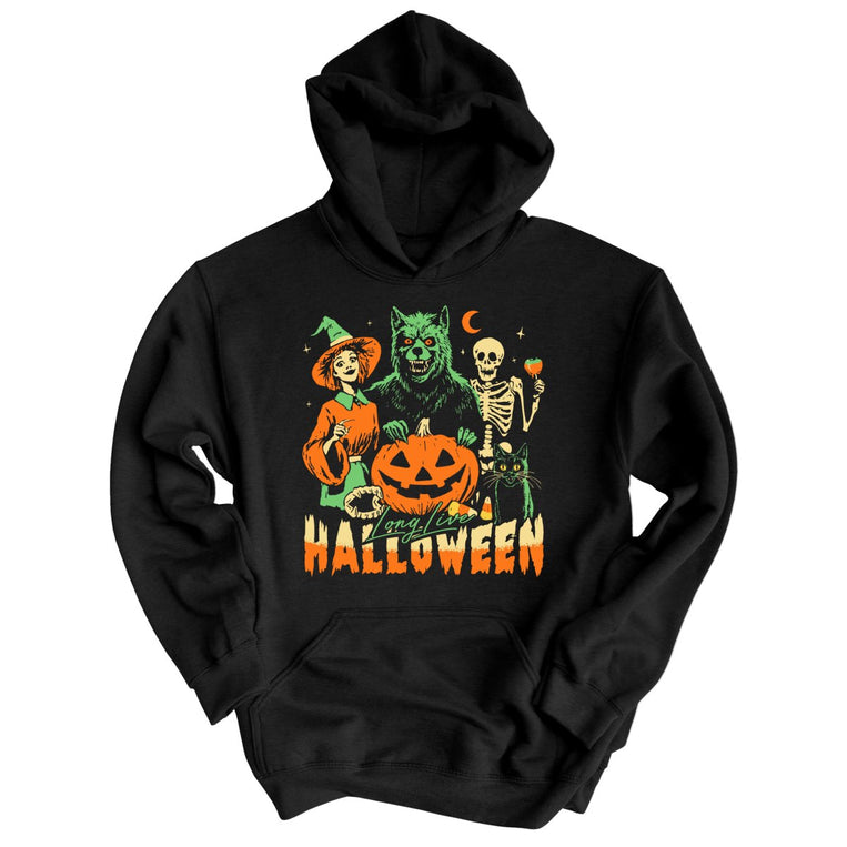 Long Live Halloween Graphic Hoodie - Black
