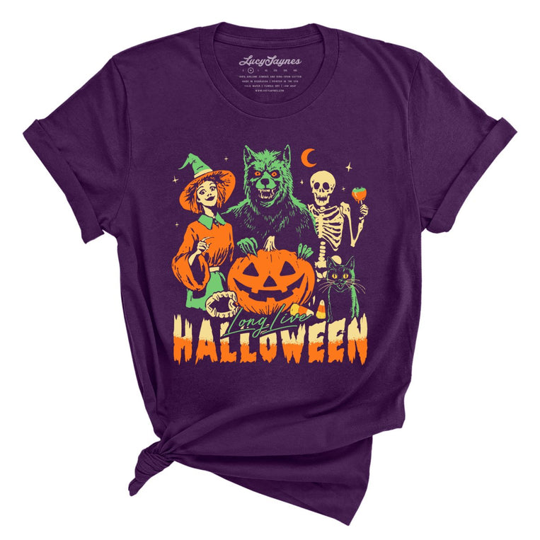 Long Live Halloween Graphic Tee - Team Purple