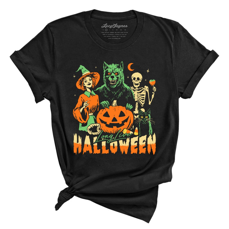 Long Live Halloween Graphic Tee - Black