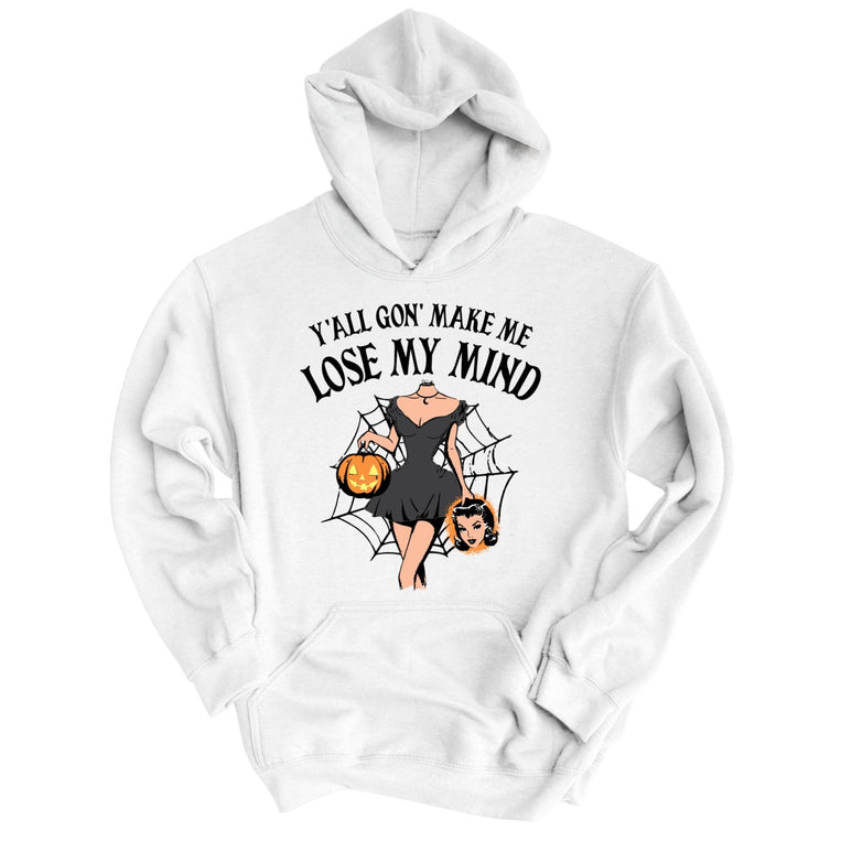 Lose My Mind Graphic Hoodie - White