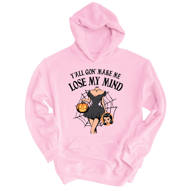 Lose My Mind Graphic Hoodie - Light Pink