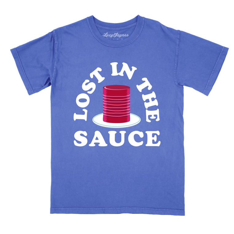 Lost In The Sauce Comfort Colors Graphic Tee - Flo Blue