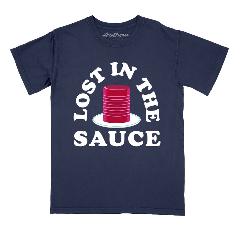 Lost In The Sauce Comfort Colors Graphic Tee - True Navy