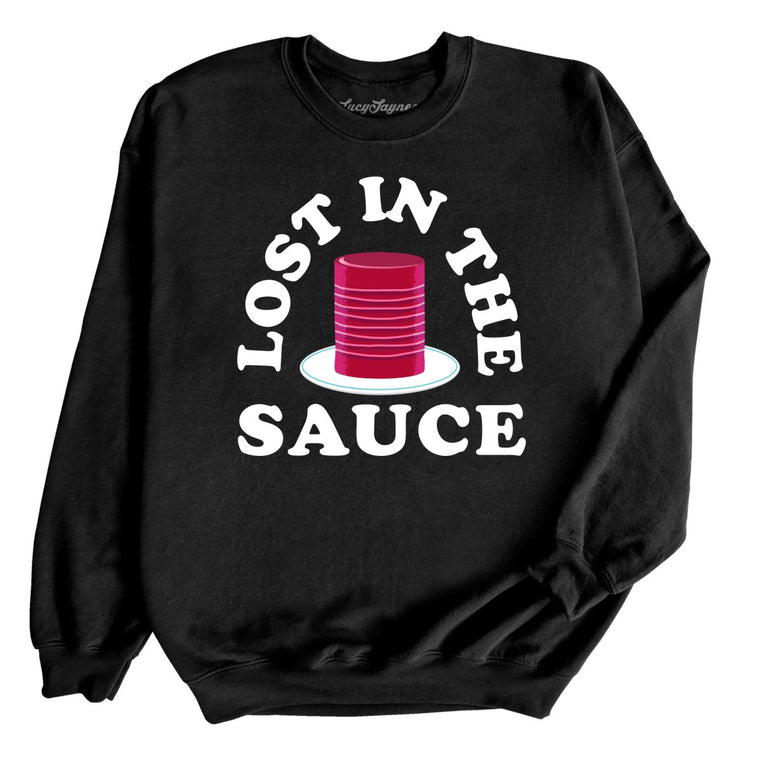 Lost In The Sauce Graphic Sweatshirt - Black