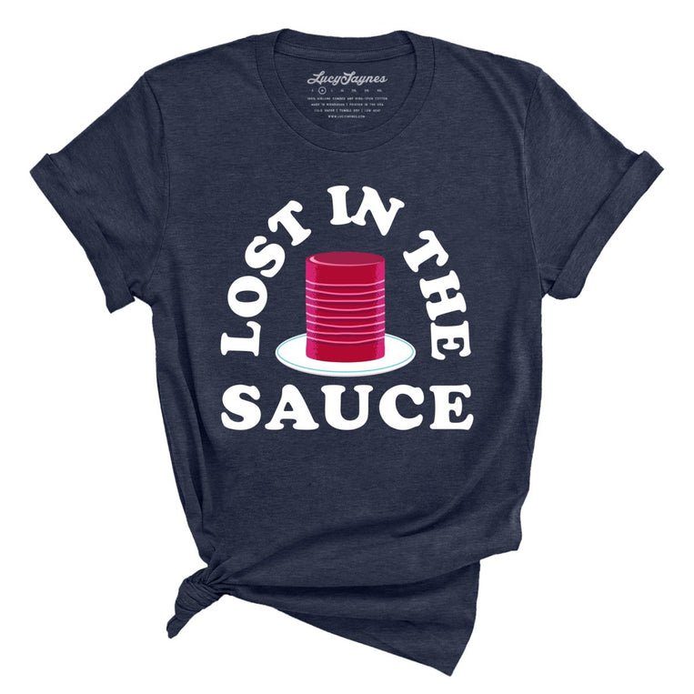 Lost In The Sauce Graphic Tee - Heather Midnight Navy