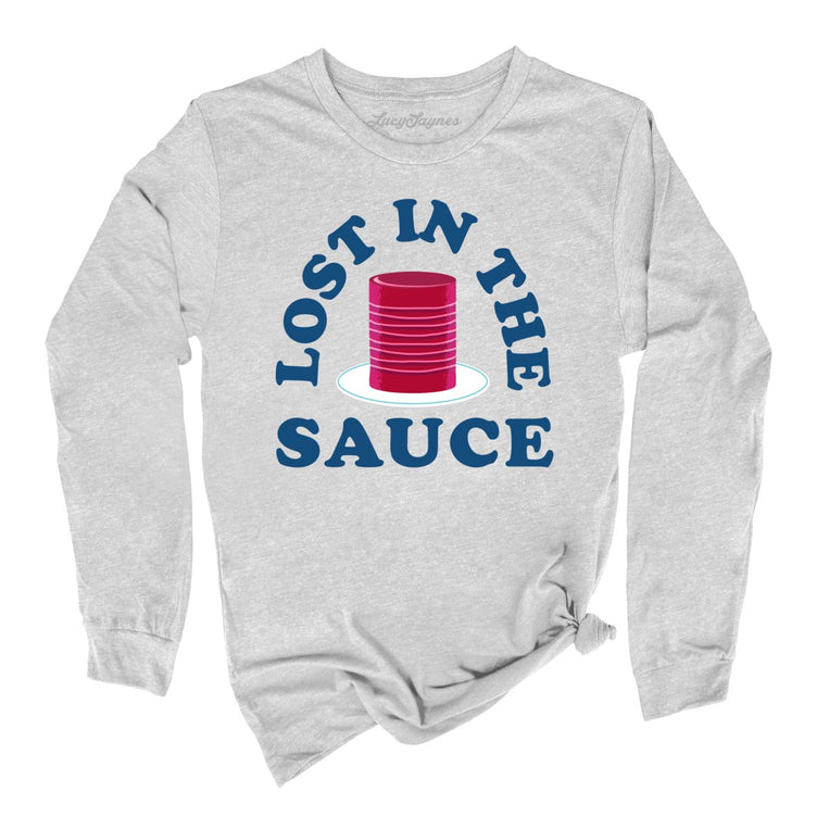 Lost In The Sauce Graphic Long Sleeve Tee - Athletic Heather