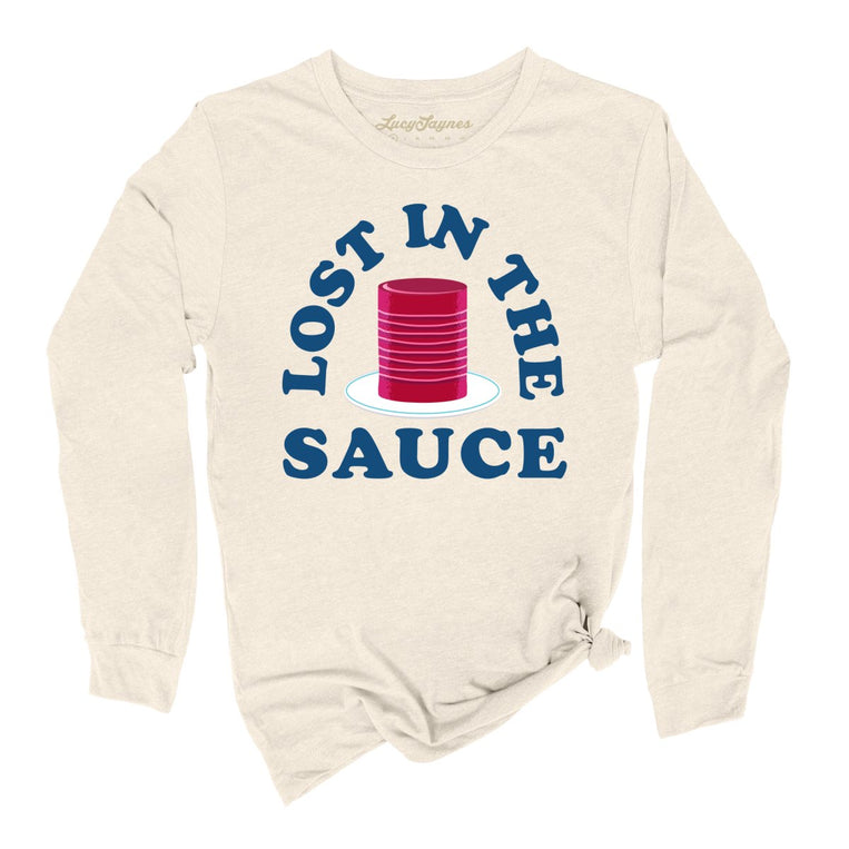 Lost In The Sauce Graphic Long Sleeve Tee - Natural