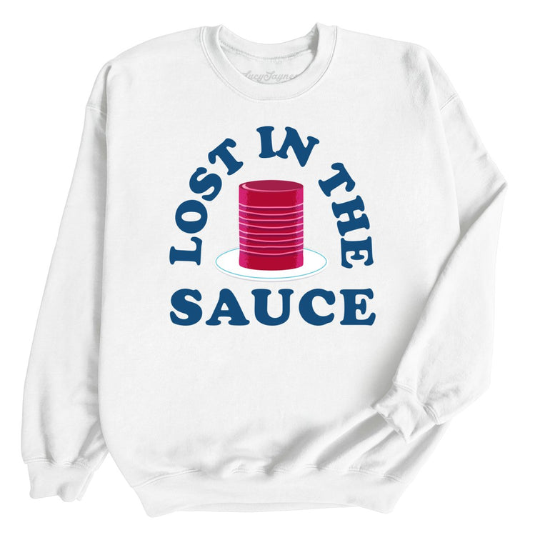 Lost In The Sauce Graphic Sweatshirt - White
