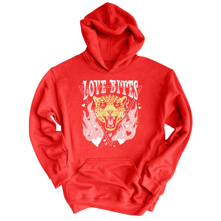 Love Bites Graphic Hoodie - Red