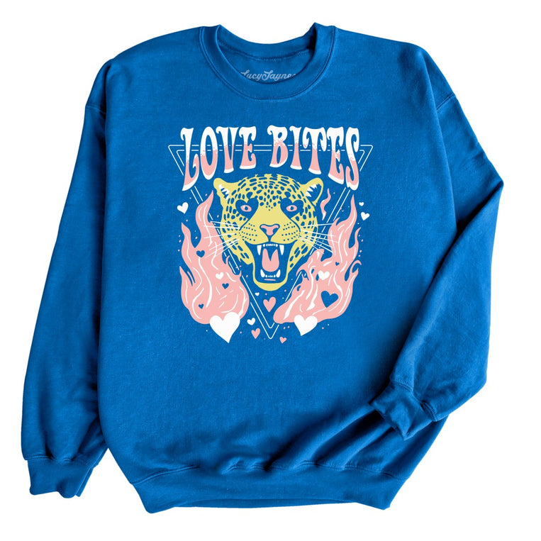 Love Bites Graphic Sweatshirt - Royal