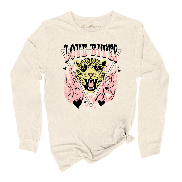 Love Bites Graphic Long Sleeve Tee - Natural
