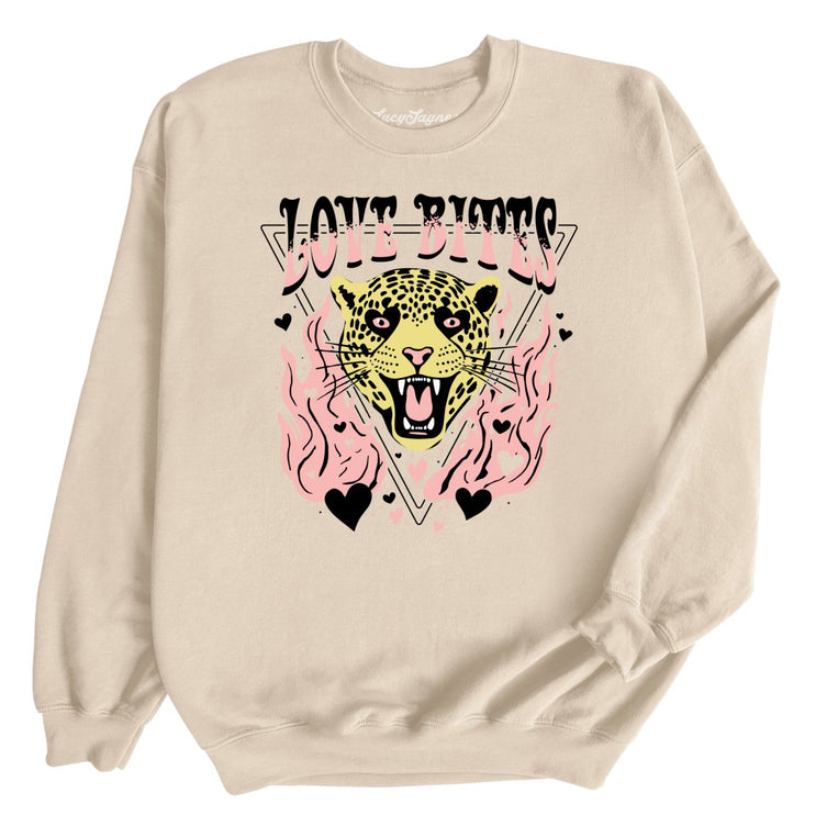 Love Bites Graphic Sweatshirt - Sand