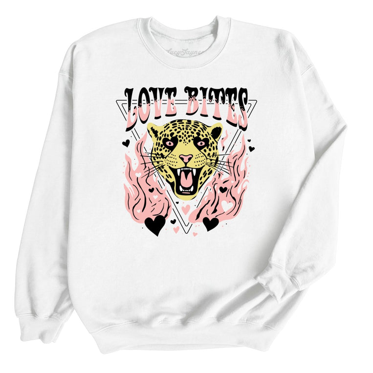 Love Bites Graphic Sweatshirt - White