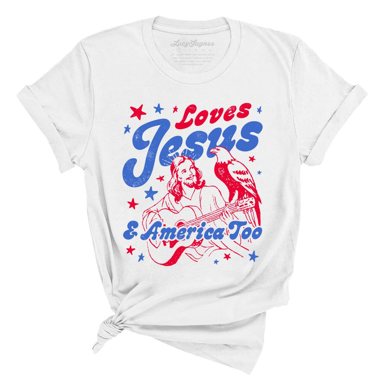 Loves Jesus And America Too Graphic Tee