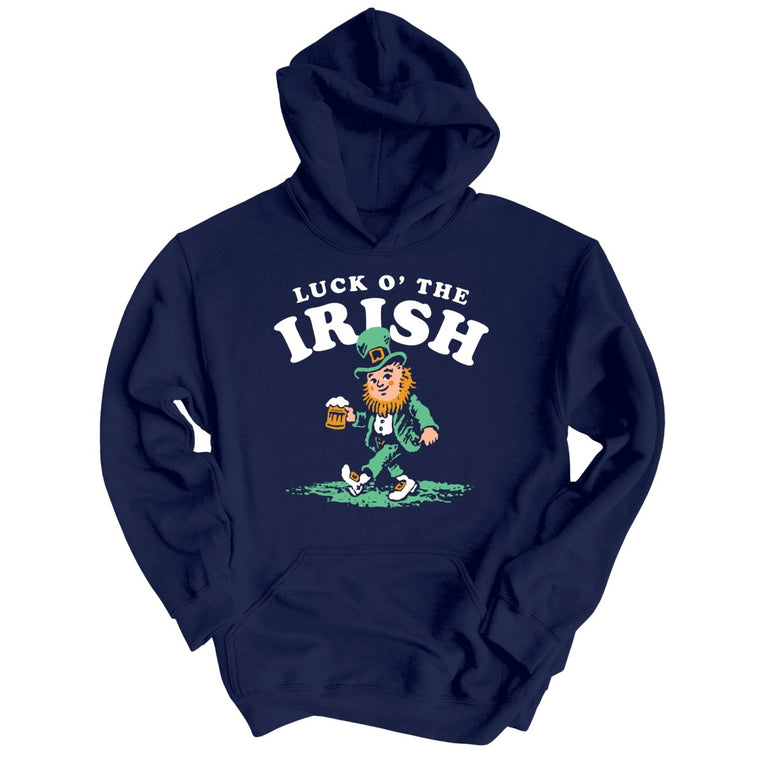 Luck O' The Irish Graphic Hoodie - Navy