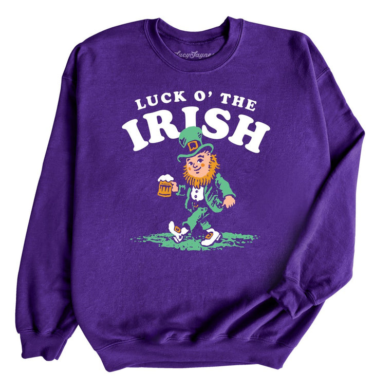 Luck O' The Irish Graphic Sweatshirt - Purple