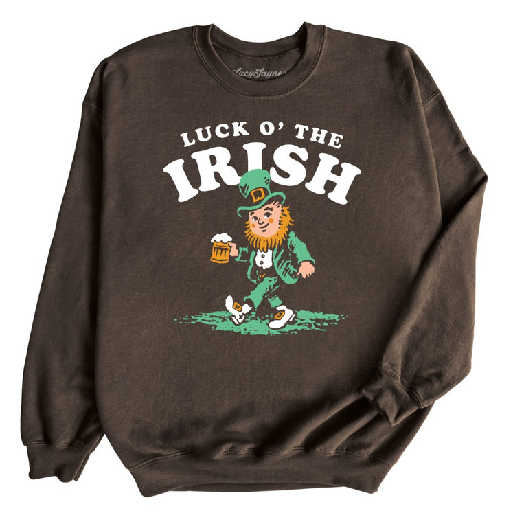 Luck O' The Irish Graphic Sweatshirt - Dark Chocolate