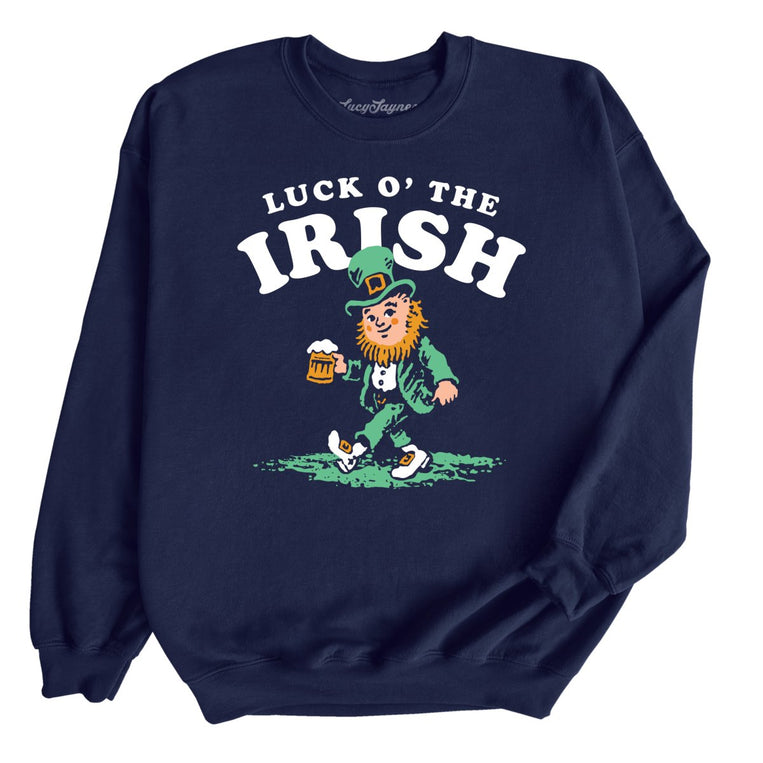Luck O' The Irish Graphic Sweatshirt - Navy