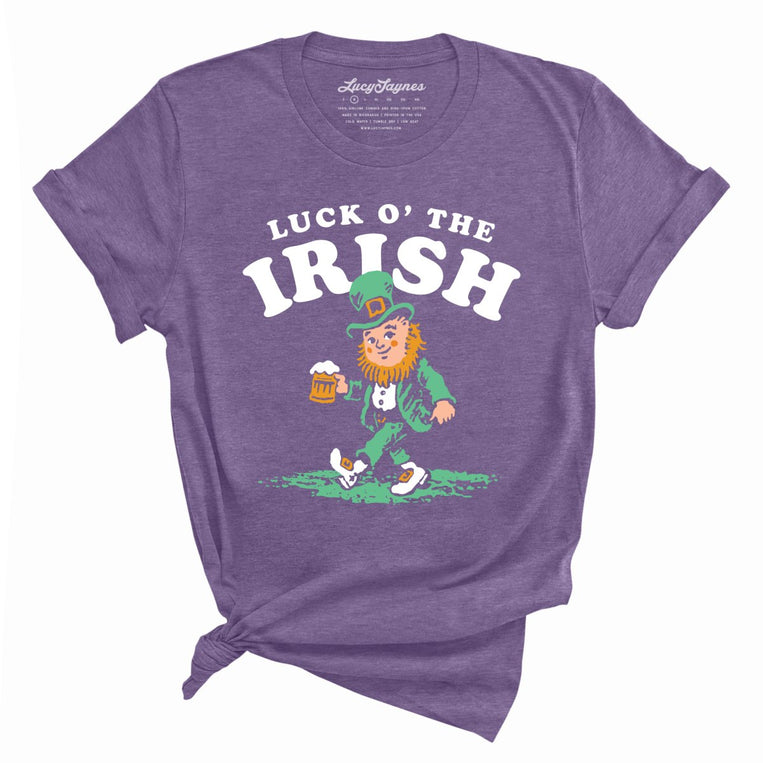 Luck O' The Irish Graphic Tee - Heather Purple