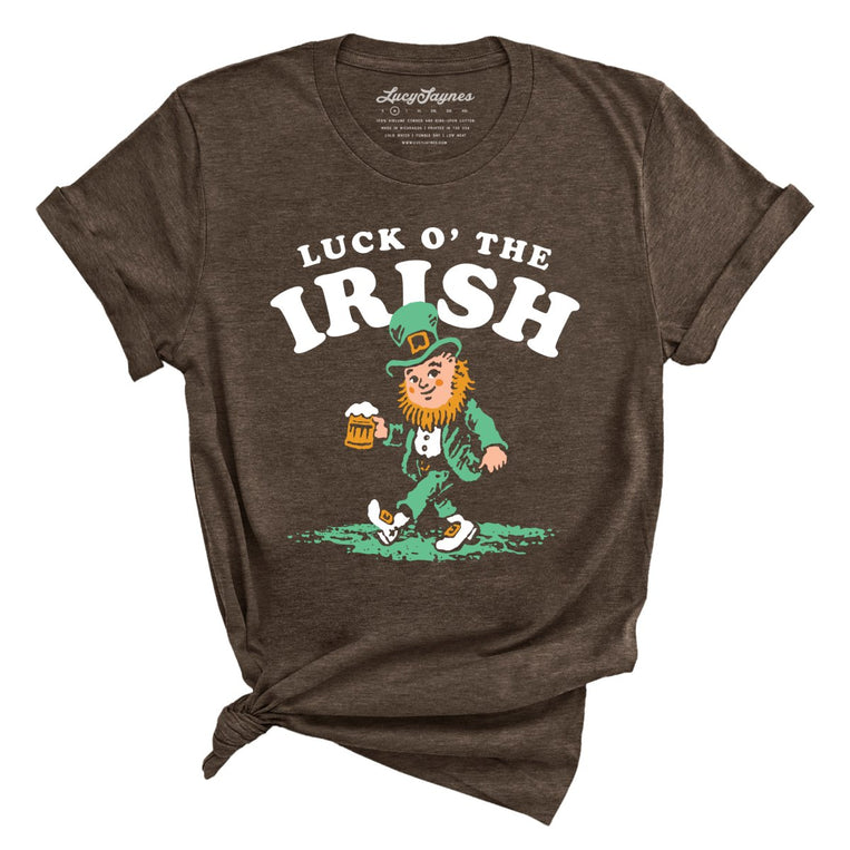 Luck O' The Irish Graphic Tee - Heather Brown