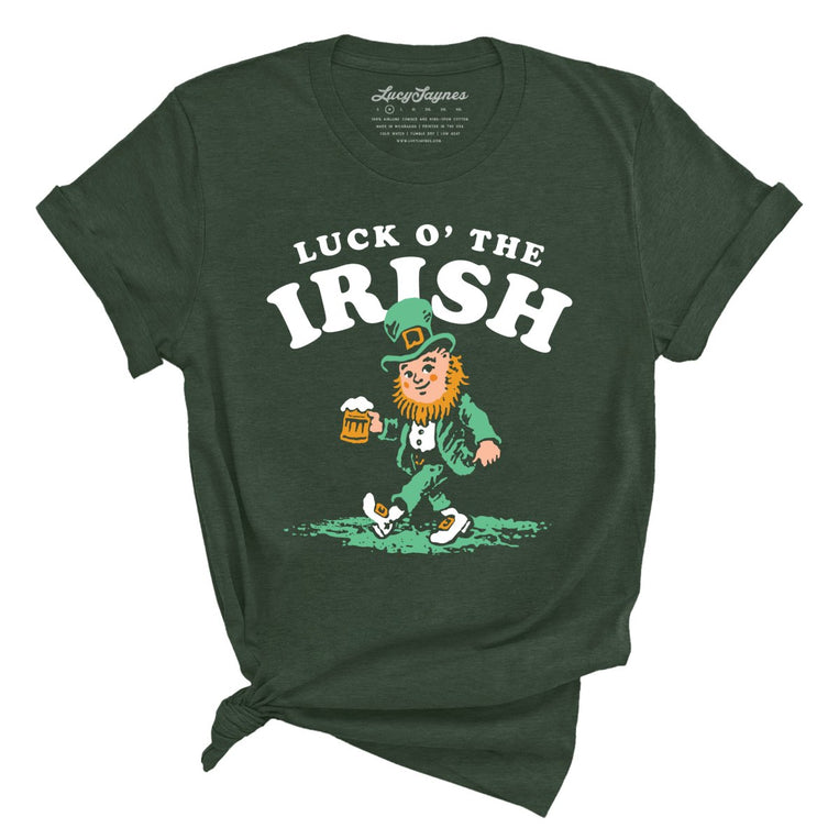 Luck O' The Irish Graphic Tee - Heather Forest