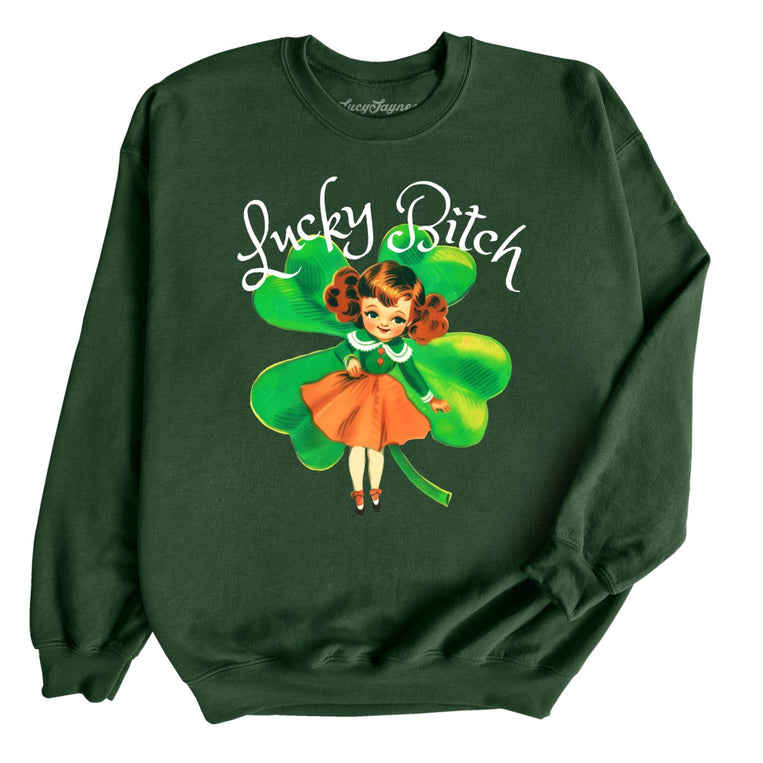 Lucky Bitch Graphic Sweatshirt