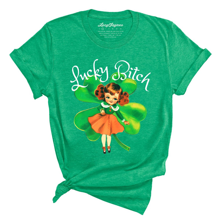 Lucky Bitch Graphic Tee - Heather Kelly