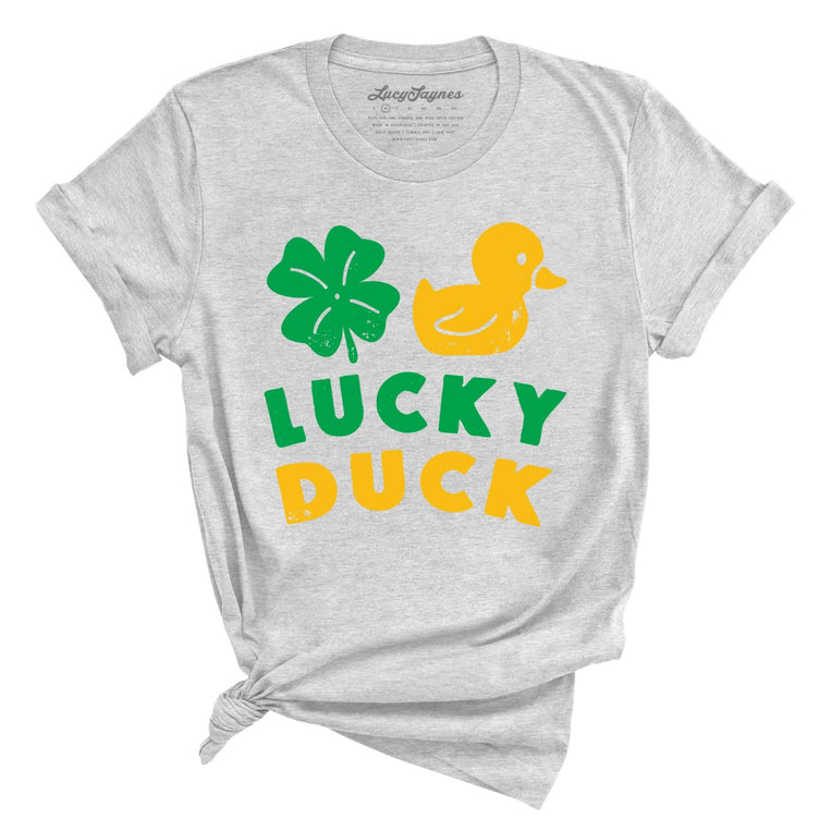 Lucky Duck Graphic Tee - Athletic Heather