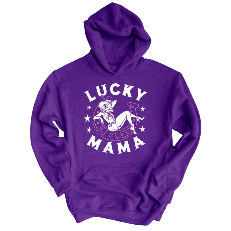 Lucky Mama Graphic Hoodie - Purple