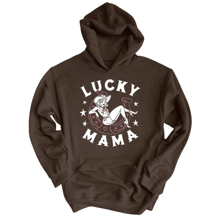 Lucky Mama Graphic Hoodie - Dark Chocolate