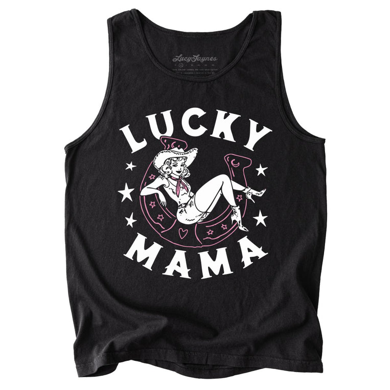 Lucky Mama Comfort Colors Graphic Tank Top