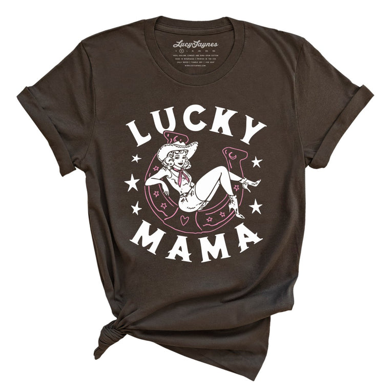 Lucky Mama Graphic Tee - Brown