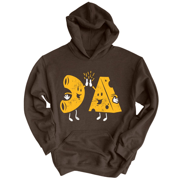 Mac And Cheese High Five Graphic Hoodie - Dark Chocolate