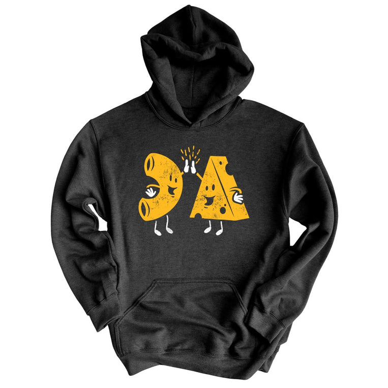 Mac And Cheese High Five Graphic Hoodie - Charcoal Heather