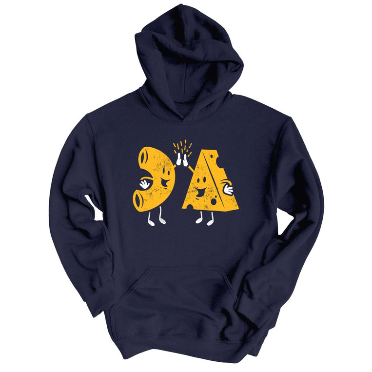 Mac And Cheese High Five Graphic Hoodie - Classic Navy