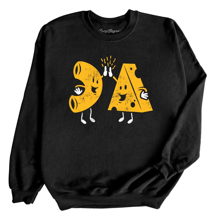 Mac And Cheese High Five Graphic Sweatshirt - Black