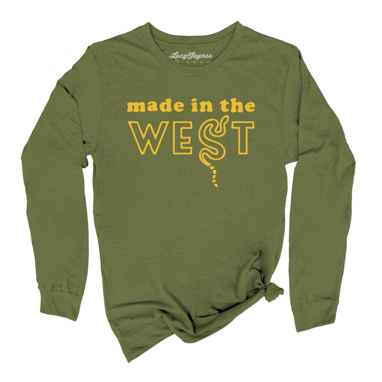 Made In The West Graphic Long Sleeve Tee - Olive