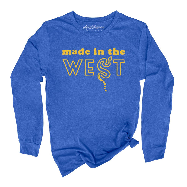 Made In The West Graphic Long Sleeve Tee - Heather True Royal