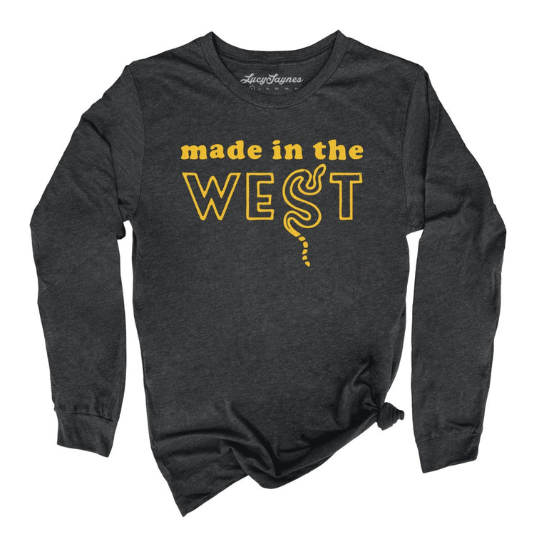 Made In The West Graphic Long Sleeve Tee - Dark Grey Heather
