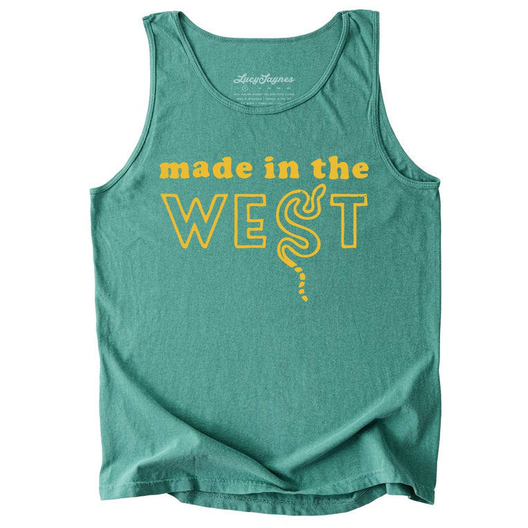 Made In The West Comfort Colors Graphic Tank Top - Light Green