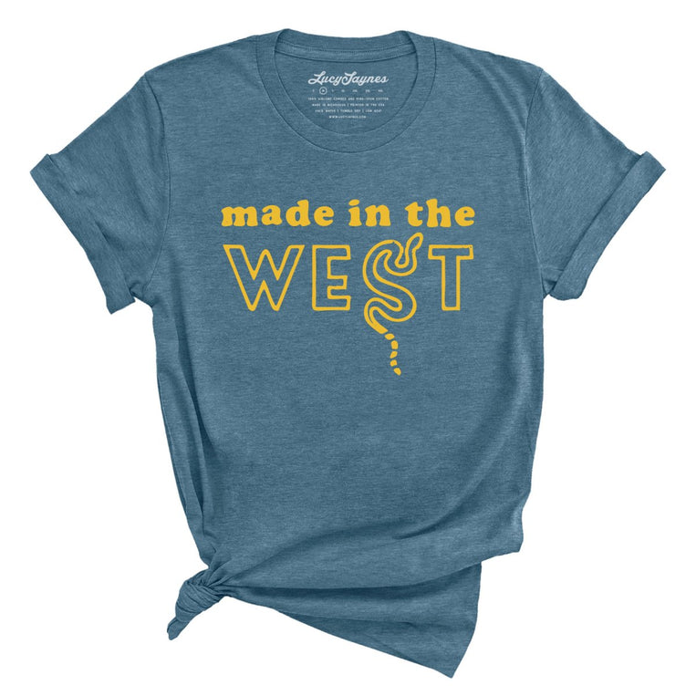 Made In The West Graphic Tee - Heather Deep Teal