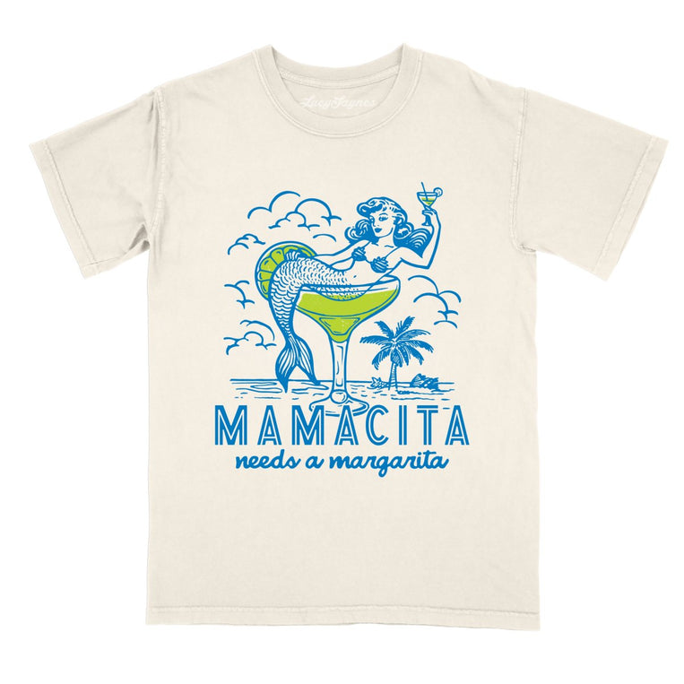 Mamacita Needs A Margarita Comfort Colors Graphic Tee - Ivory