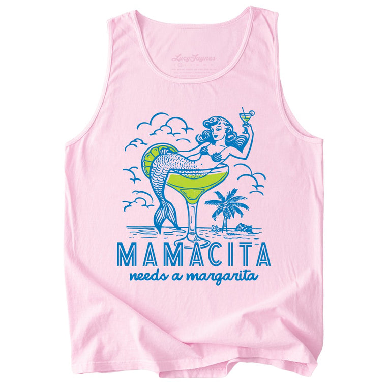 Mamacita Needs A Margarita Comfort Colors Graphic Tank Top - Blossom