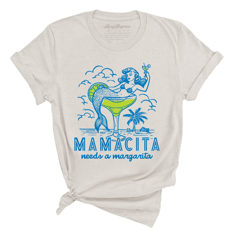 Mamacita Needs A Margarita Graphic Tee - Heather Dust