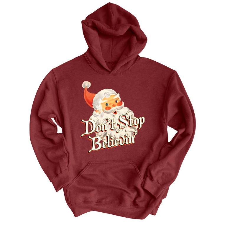 Don't Stop Believin' Graphic Hoodie - Maroon