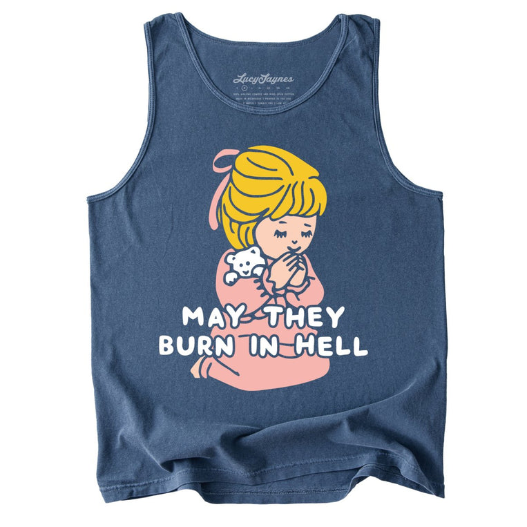 May They Burn in Hell Comfort Colors Graphic Tank Top