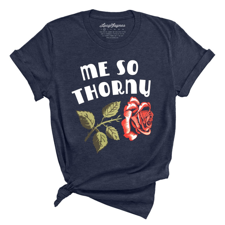 Me So Thorny Graphic Tee - Heather Midnight Navy
