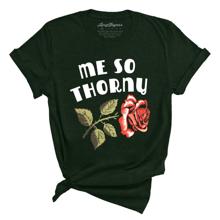 Me So Thorny Graphic Tee - Heather Emerald